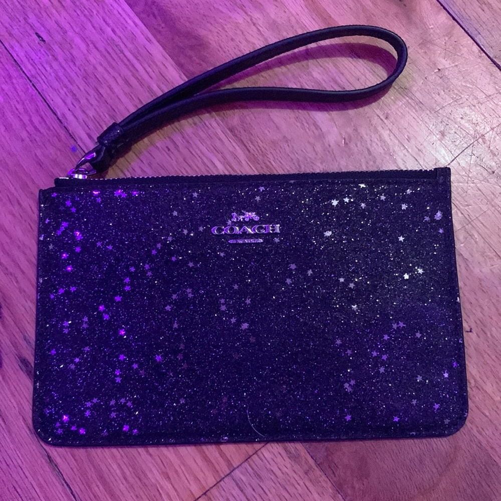 Coach Black Sparkle Clutch/Wristlet